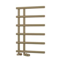 Reina 722mm x 500mm 799BTU Brass Flat Designer Towel Radiator