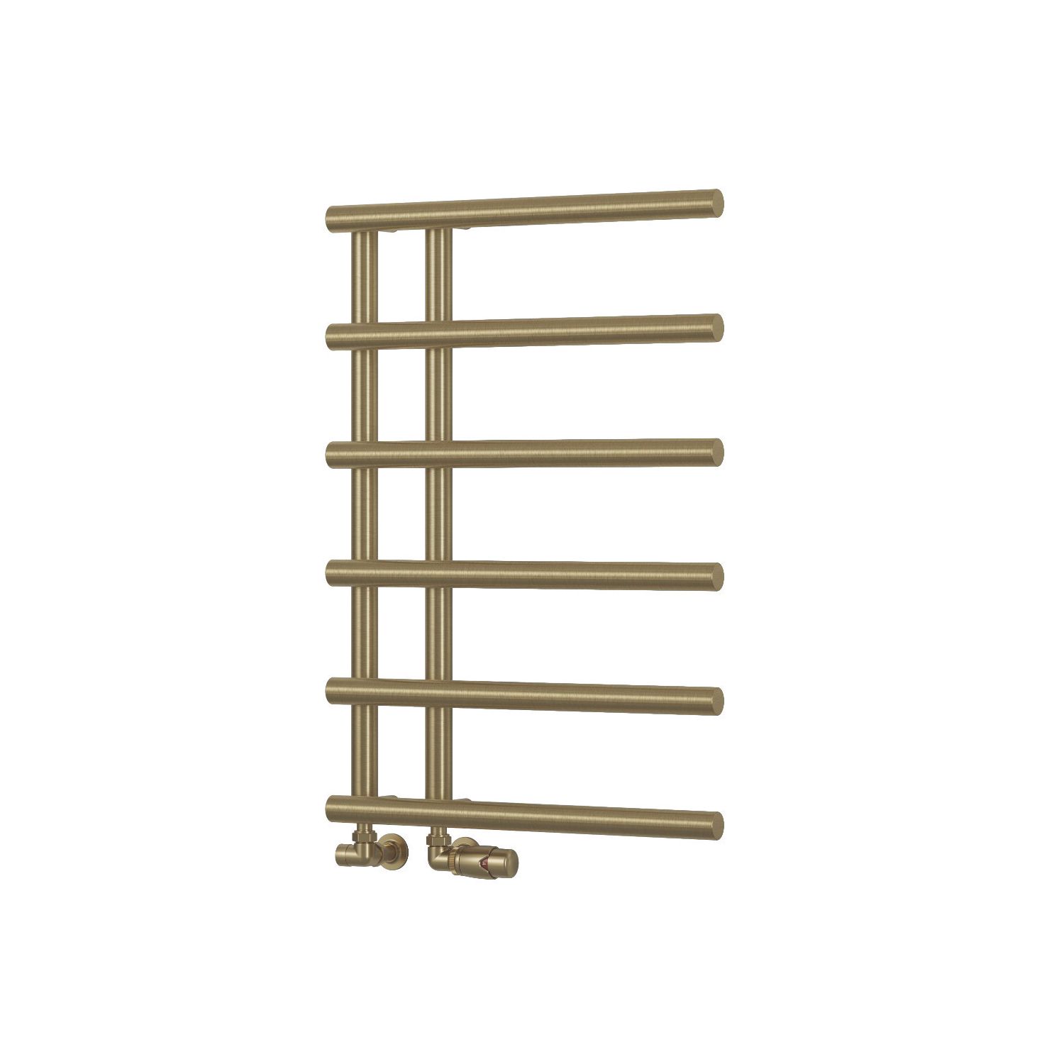 Reina 722mm x 500mm 799BTU Brass Flat Designer Towel Radiator (549LH)