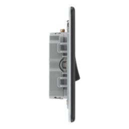 LAP  10A 1-Gang 3-Pole Fan Isolator Switch Matt Black  with Colour-Matched Inserts