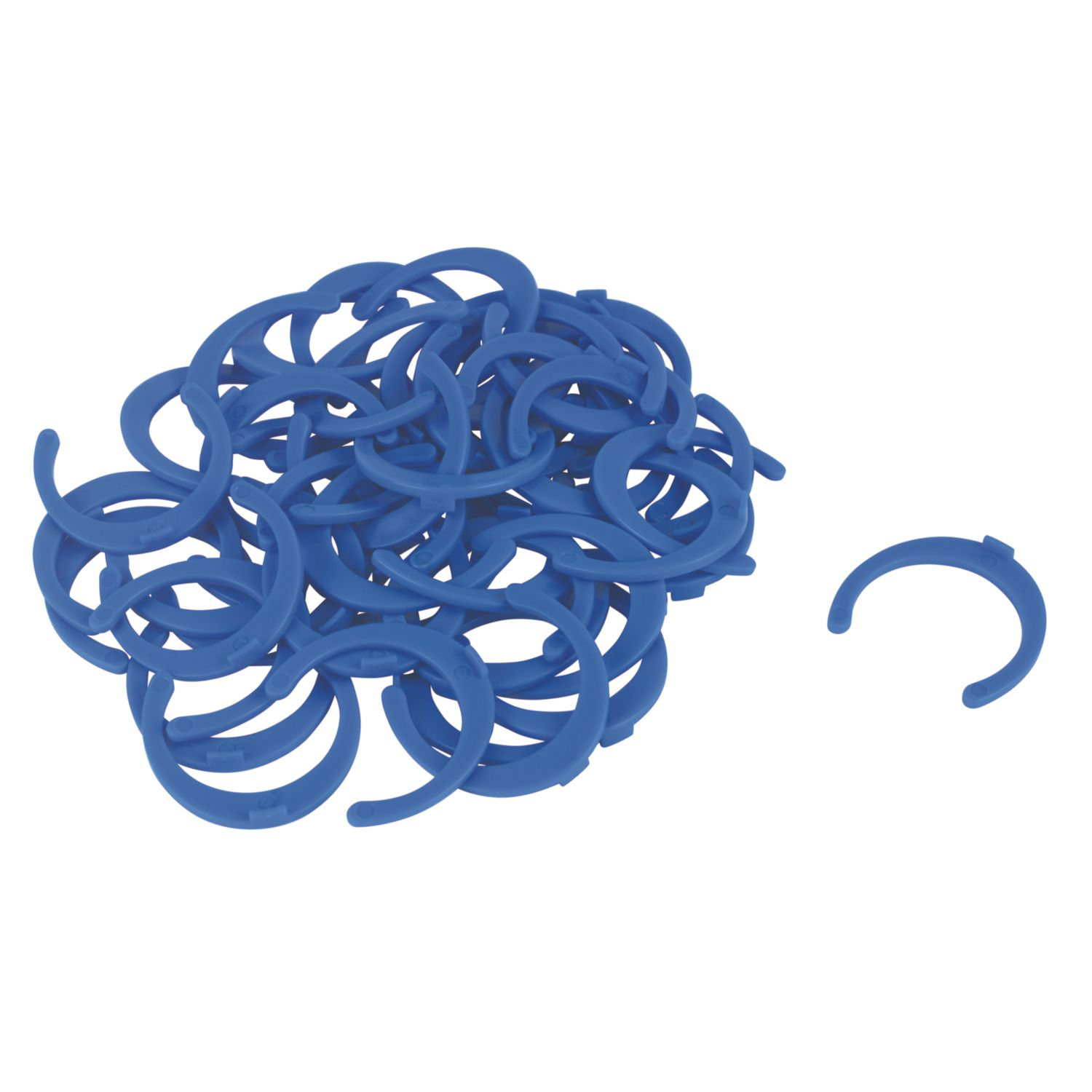 FloPlast FloFit+ Plastic Collet Clips Blue 22mm 50 Pack (549PY)