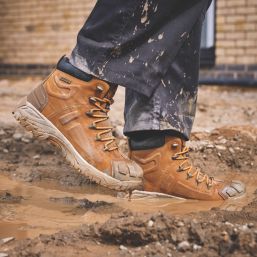 Site Fortress Size 11  Tan Waterproof Steel Toe Cap Safety Boots