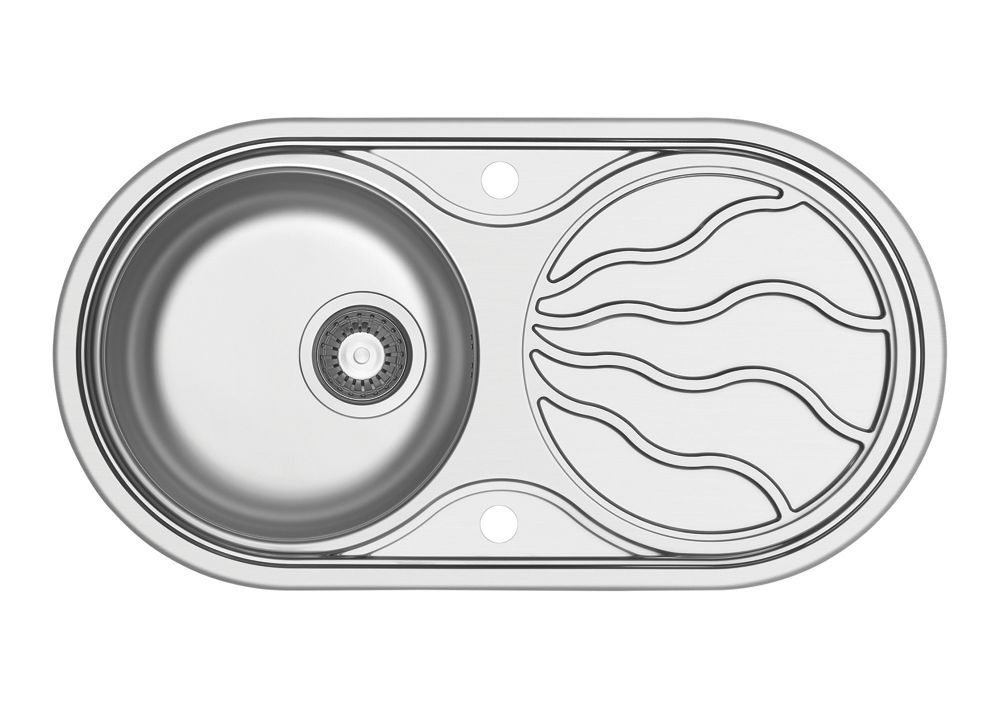 Small round kitchen sink and online drainer