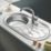 Swirl Twig Round 1 Bowl Stainless Steel Reversible Inset Sink & Drainer Grey 850mm x 450mm