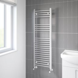 Flomasta 1200mm x 400mm 1044BTU Chrome Flat  Towel Radiator