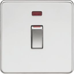 Knightsbridge  45A 1-Gang DP Control Switch Polished Chrome with LED