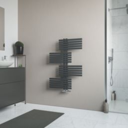 Ximax Geoffrey 940mm x 650mm 1297BTU Anthracite Vertical Towel Radiator