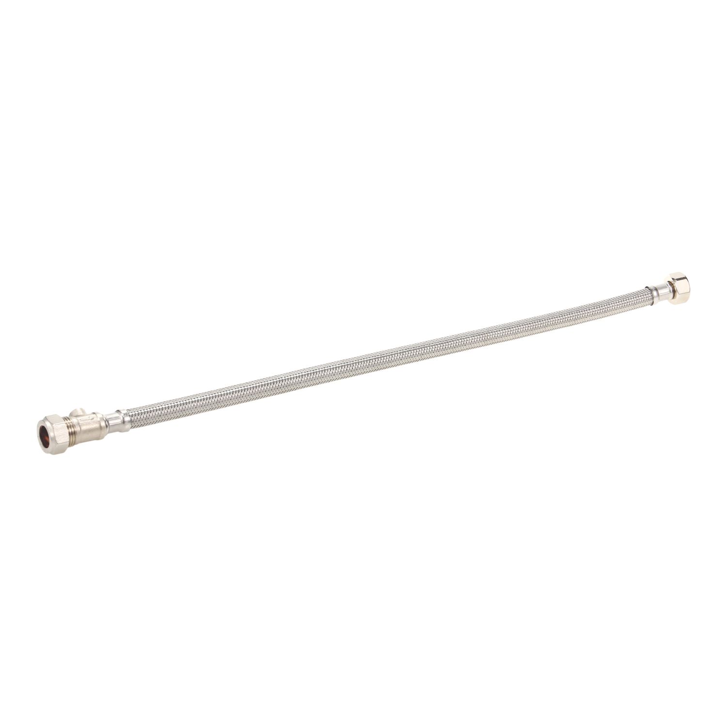 Essentials Flexible Tap Connector with Isolating Valve 15mm x 1/2" x 500mm (549YT)