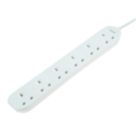Masterplug 13A 6-Gang Unswitched  Extension Lead  1m