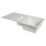 1.5 Bowl Plastic & Resin Kitchen Sink & Drainer White Reversible 1000mm x 500mm
