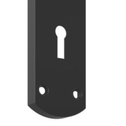 Cooke & Lewis Corfe Lever on Backplate Lockable Handle Pair Matt Black