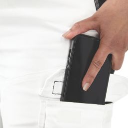 Site Kilani Womens Stretch Trousers White / Grey Size 12 30" L