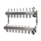 JG Underfloor 8 Port Manifold Chrome