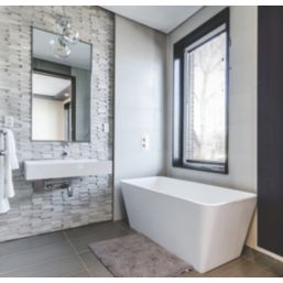 Homelux 9mm Straight Aluminium Tile Trim Hammered Dark Grey 2.5m