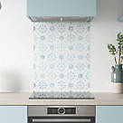 House Beautiful Heritage Blue Kitchen Splashback 600mm x 750mm x 6mm