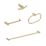Essentials Brushed Brass Bathroom Accessories 4 Pack