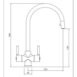Abode Zest AT2164 Pull-Out Mono Mixer Kitchen Tap Chrome