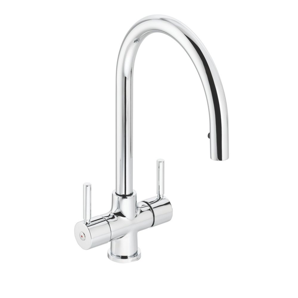 Abode Zest PullOut Mono Mixer Kitchen Tap Chrome Screwfix
