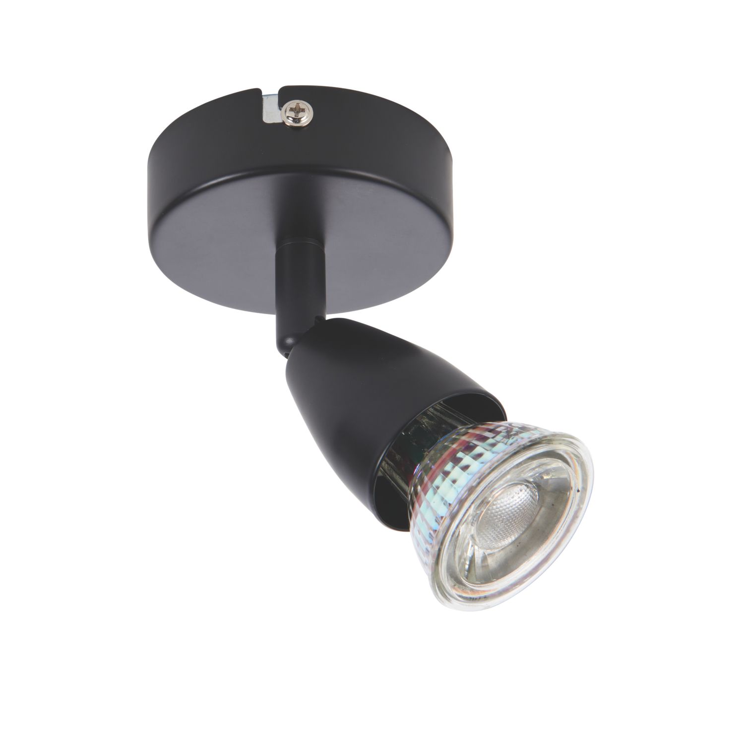 Saxby Amalfi Round 1-Light Spotlight Matt Black (550VX)