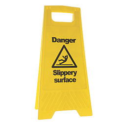 Danger Slippery Surface A-Frame Safety Sign 600mm x 290mm