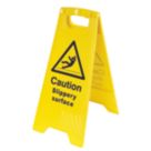 Danger Slippery Surface A-Frame Safety Sign 600mm x 290mm
