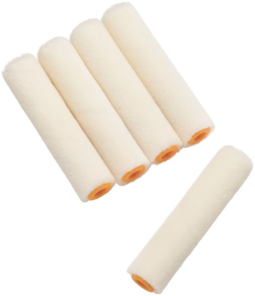 Harris Trade Long Pile Gloss Mini Roller Sleeves Multipurpose 4" x 24mm