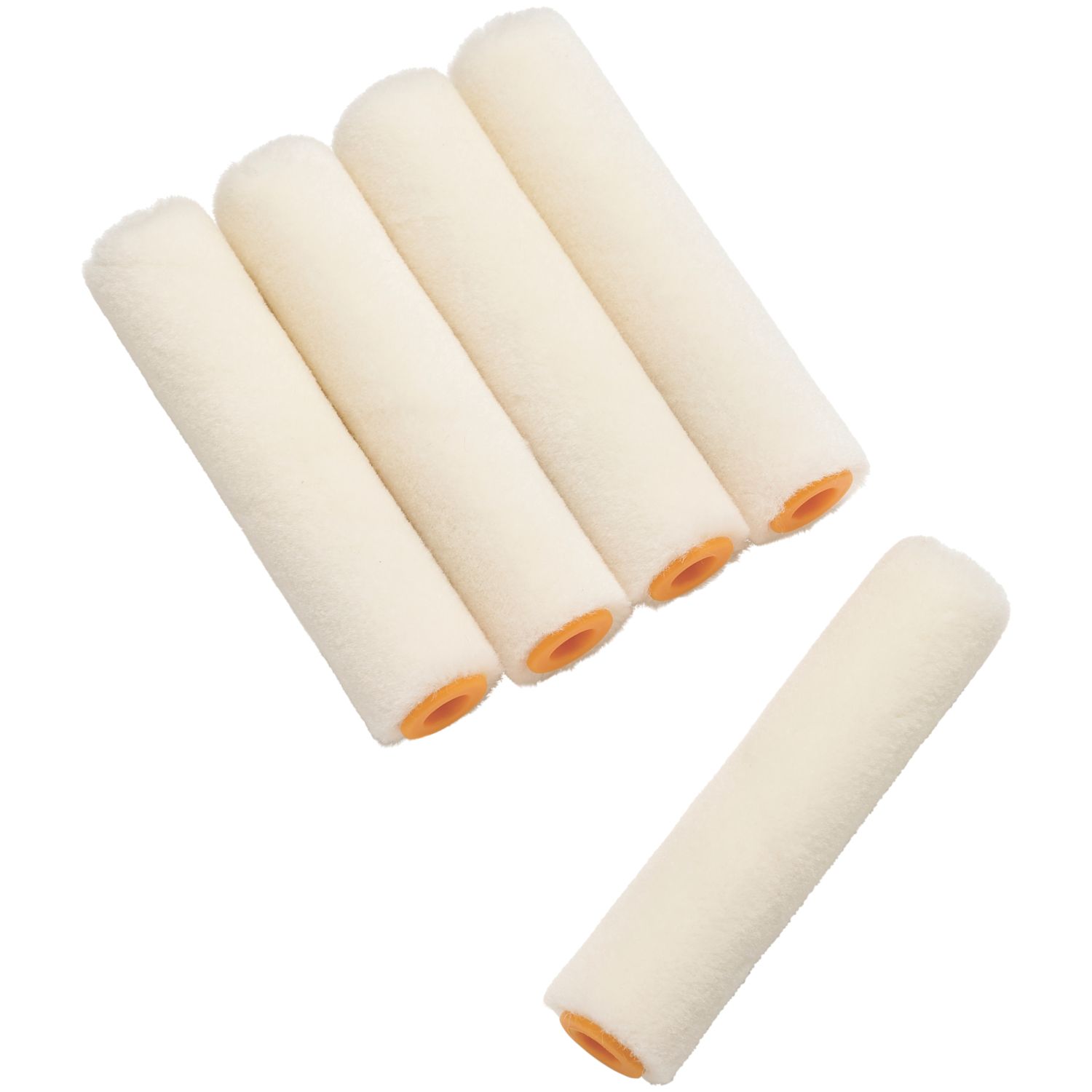 Harris Trade Long Pile Gloss Mini Roller Sleeves Multipurpose 4" x 24mm 5 Pack (5519X)