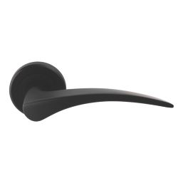 Smith & Locke Blencathra Door Handle, Latch & Hinge Set Matt Black 6 Pcs