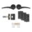 Smith & Locke Blencathra Door Handle, Latch & Hinge Set Matt Black 6 Pcs