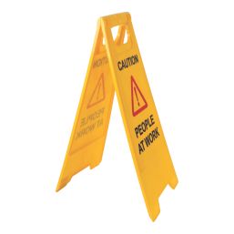 Essentials Caution People At Work A-Frame Safety Sign 600mm x 290mm