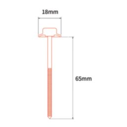 Onduline  Corrugated Bitumen Fixing Nails  Red 65mm x 18mm 100 Pack