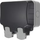 Refurb British General  IP66 13A 2-Gang SP Weatherproof Outdoor Switched Wi-Fi Extender Socket