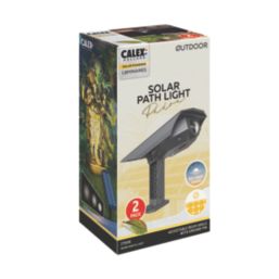 Calex Padoa Outdoor LED Solar-Powered Path Lights Black 65lm 2 Pack