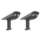Calex Padoa Outdoor LED Solar-Powered Path Lights Black 65lm 2 Pack