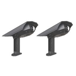 Calex Padoa Outdoor LED Solar-Powered Path Lights Black 65lm 2 Pack