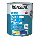 Ronseal Trade Quick-Dry Interior Varnish Satin Clear 750ml