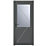 Crystal  1-Panel 1-Obscure Light RH Anthracite Grey uPVC Back Door 2090mm x 840mm