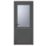 Crystal  1-Panel 1-Obscure Light Right-Handed Anthracite Grey uPVC Back Door 2090mm x 840mm
