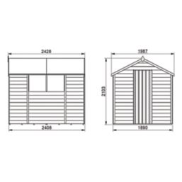 Forest  6' x 8' (Nominal) Apex Overlap Timber Shed