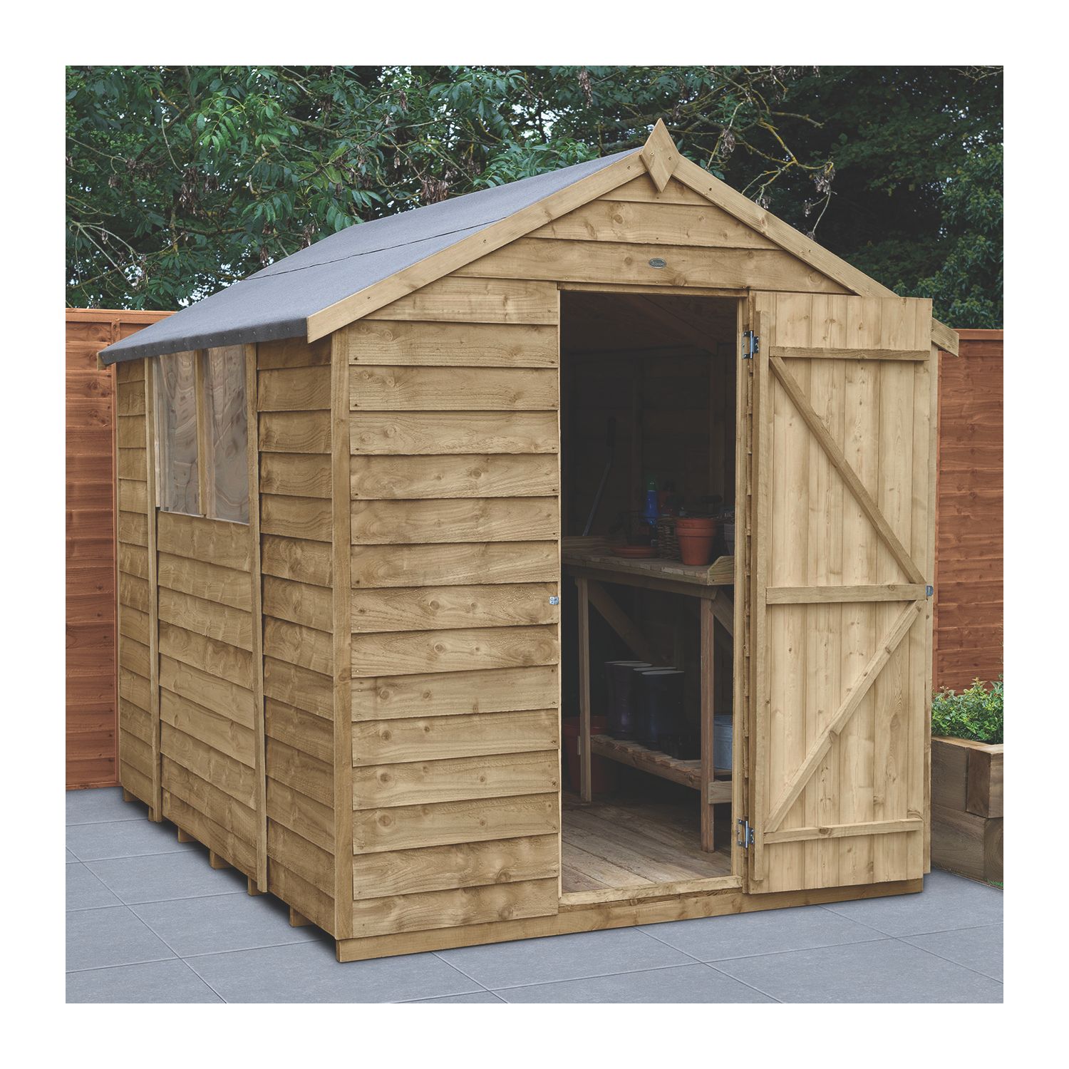 Forest 6' x 8' (Nominal) Apex Overlap Timber Shed (551JR)