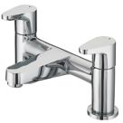 Refurb Bristan Quest Chrome 120mm Deck Mounted Lever 2 Tap Holes Bath Mixer Tap