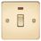 Knightsbridge  20A 1-Gang DP Control Switch Polished Brass with LED