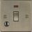 Knightsbridge  20A 1-Gang DP Control Switch & Flex Outlet Antique Brass with LED