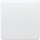 Knightsbridge Curved Edge 45A Unswitched Cooker Outlet Plate  White