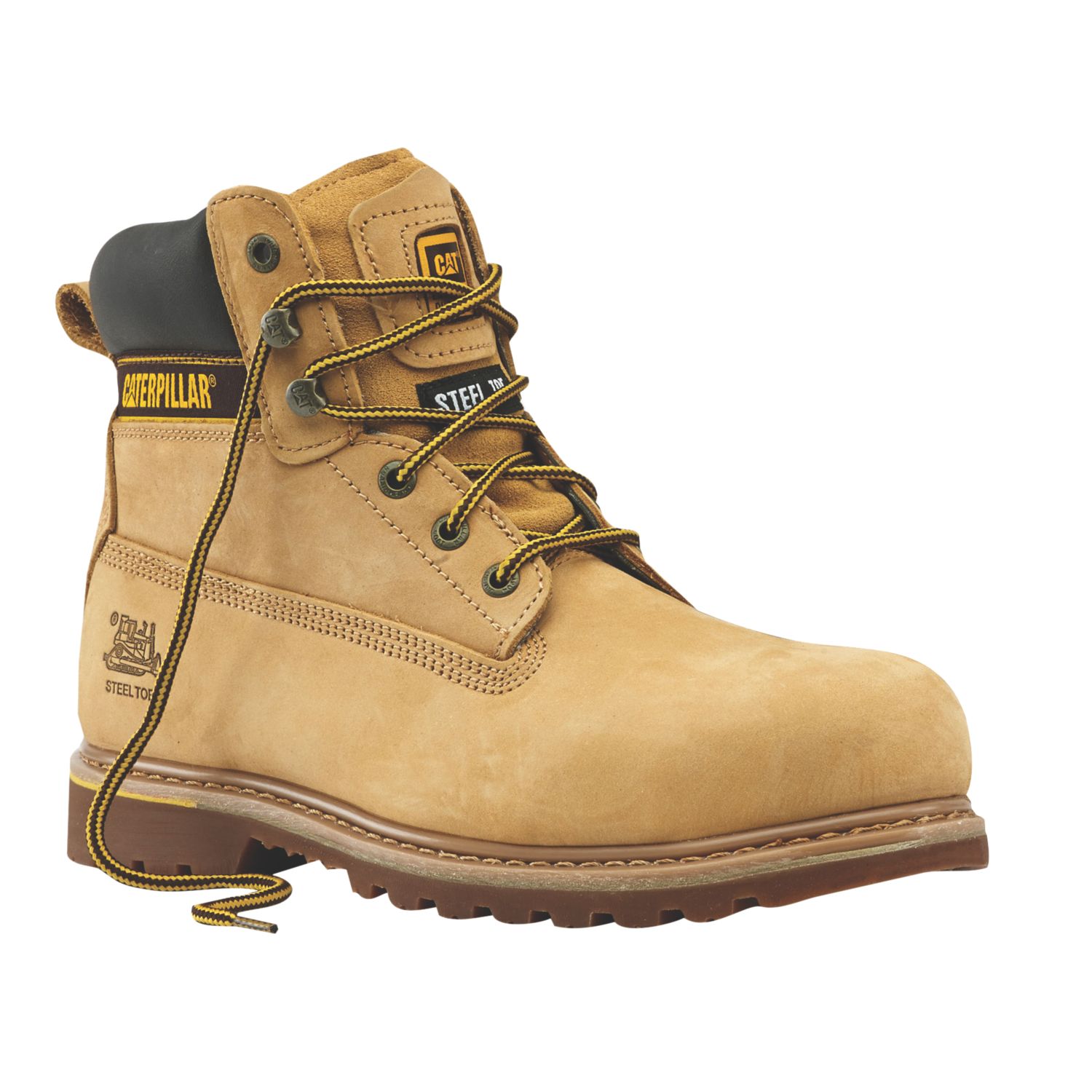 CAT Holton Size 7 Honey Steel Toe Cap Safety Boots (55232)