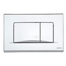 Fluidmaster Schwab Dots Duo 257429 Dual-Flush Flushing Plate Gloss Chrome