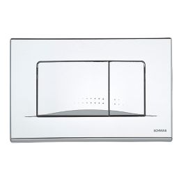 Fluidmaster Schwab Dots Duo 257429 Dual-Flush Flushing Plate Gloss Chrome