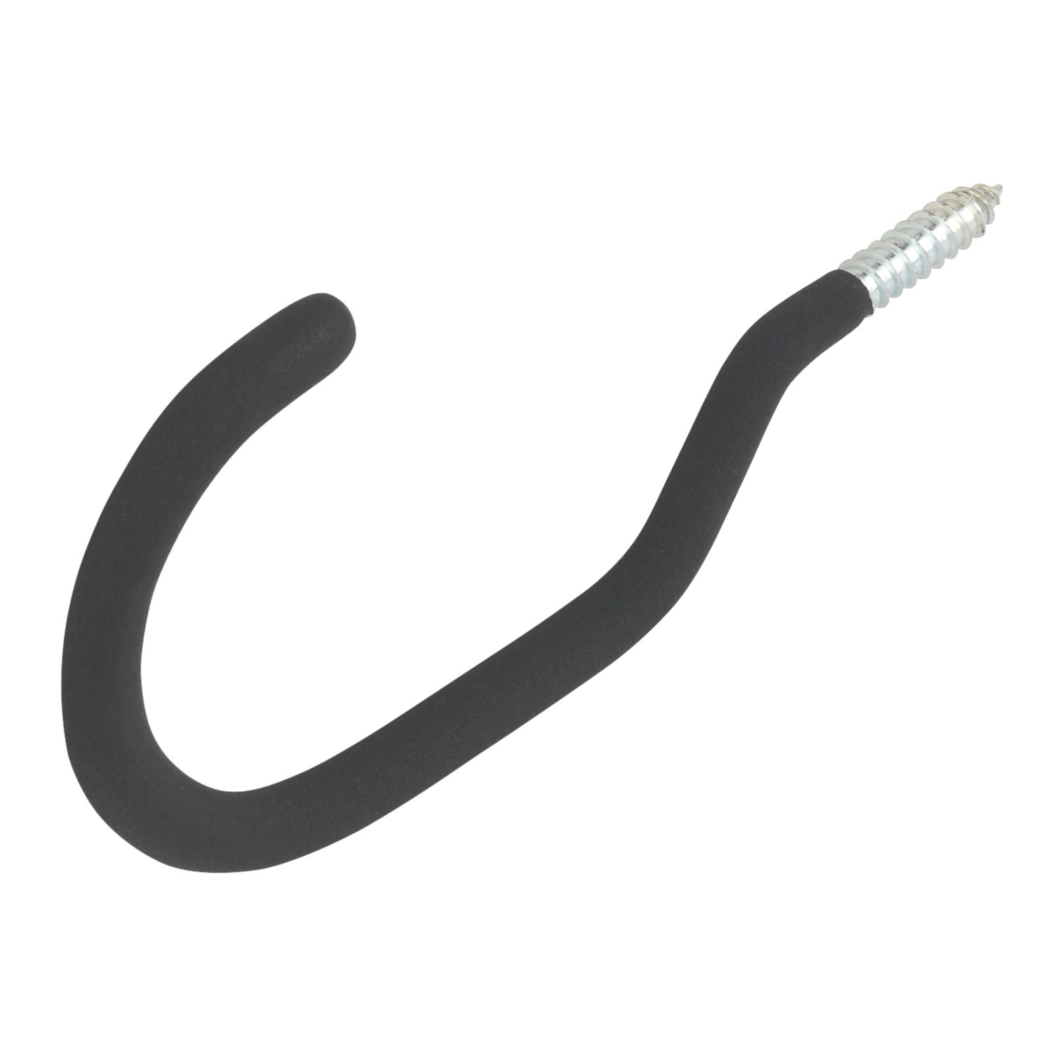 Smith & Locke Heavy Duty Screw-In Anti-Slip Round Storage Hook Black 85 x 220mm (5525J)