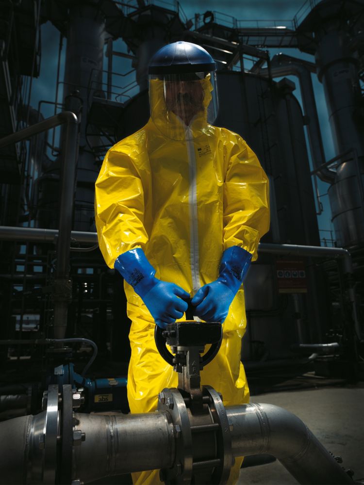 Showa 660 Chemical Hazard Gauntlets Blue X Large - Screwfix