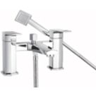 Refurb Bristan Elegance Chrome 150mm Deck Mounted Dual Control Manual Shower Mixer Tap
