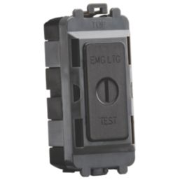 Knightsbridge  20AX Grid SP Emergency Lighting Test Key Switch Smoked Bronze